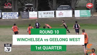 RD10 Winchelsea VS Geelong West 1st QTR 15062024 [upl. by Suicul]