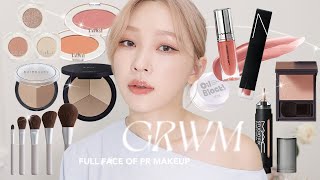 全臉公關品GRWM👩🏻‍✈️開架蜜粉heme冷白肌修容NARS雲霧唇露裸色打底唇膏  heyitsmindy [upl. by Oznole224]