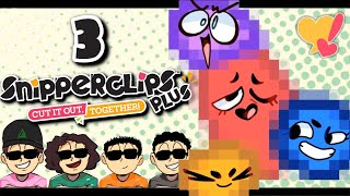 Snipperclips Plus 4 PLAYERS  PART 3  Garbage Gaming [upl. by Ier]