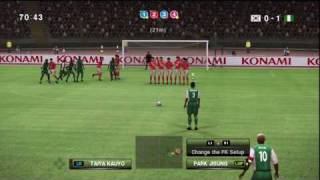 PES 2010 PS3 2 vs 2 multiplayer Nigeria v South Korea Second half [upl. by Grady]