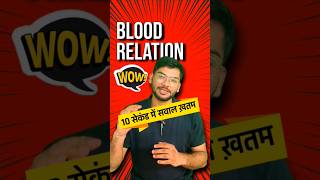 BLOOD RELATION  रक्त संबंध  Solve in 10 seconds 🔥 ssccgl banking railway [upl. by Ennasor]