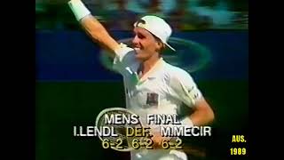 Australian Open 1989 Final Ivan Lendl v Miloslav Mecir amp 1990 Final Ivan Lendl v Stefan Edberg [upl. by Malynda]