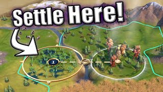 How to Analyze Start Locations in Civ 6 Rise and Fall a Guide to your Settling Strategy [upl. by Brinkema926]