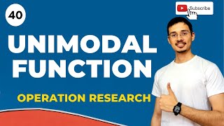 Unimodal Functions and search methods  Operation Research [upl. by Carhart461]