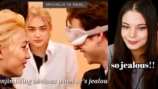 BTS ARMY REACTION TO STRAYKIDS HYUNLIX Hyunjin cant hide his jealousy for Felix [upl. by Matlick597]