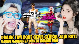 PRANK TIM CODE GLOBAL 2 CEWE CANTIK SUARA IMUT DIKATAIN BOT UJUNGNYA AJAK PACARAN DI FREE FIRE [upl. by Rehpotisrhc]