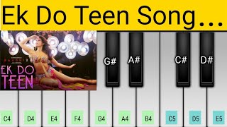 Ek Do Teen  Song Mobile Piano Tutorial  Madhuri Dixit 90s Hit Song [upl. by Bittner]