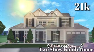 21k Cheap Two Story Family Home  Roblox Bloxburg 🏠✨ [upl. by Cart412]