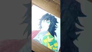 Ta Ta Ta Tararara Ra Drawing song giyuutomioka youtubeshorts [upl. by Bekelja]