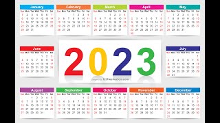 2023 Calendar Free Download  123FreeVectors [upl. by Casavant814]