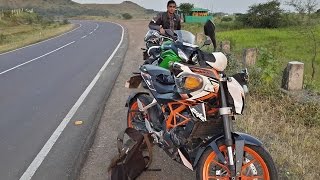 Kawasaki ninja 650r and KTM 390  Mumbai to shirdi and back [upl. by Rehpretsirhc]