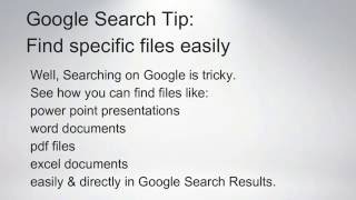 Google Search Tip Find Specific Files in Google Search Results filetype operator [upl. by Schweitzer]