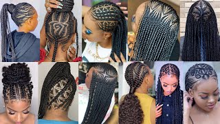 Best 2024 Braids Hairstyles Unique amp Stunning Braids Hairstyle for Black WomenUpdo Ponytail Braids [upl. by Enneyehc]