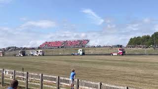 British Truck Racing 2022 Donington Park crash [upl. by Ragse]