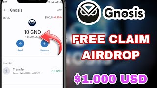 Claim Free Airdrop Gnosis  1000 USDT on Trustwallet [upl. by Daphie]