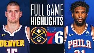 NUGGETS at 76ERS  FULL GAME HIGHLIGHTS  January 16 2024 [upl. by Nellir]