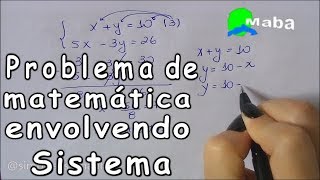 PROBLEMA ENVOLVENDO SISTEMA DE EQUAÇÕES  Professora Patricia [upl. by Ordnael]