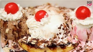 How To Make A Banana Split  AllAmerican Banana Split Recipe  POPxo Food [upl. by Adnertal910]