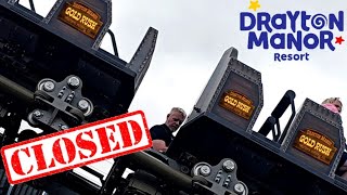 Drayton manor REVIEW  NEW ride stuck [upl. by Arraik]