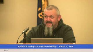 Molalla Planning Commission Meeting March 6 2024 [upl. by Kynan]