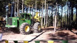 John Deere 843K Feller Buncher [upl. by Farron532]