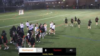 Manhasset vs Syosset Girls lax 4224 [upl. by Attelahs860]