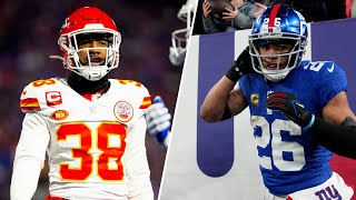 Top free agents for Patriots to pursue  Pats tied to Tyron Smith LJarius Sneed and Saquon Barkley [upl. by Johiah]