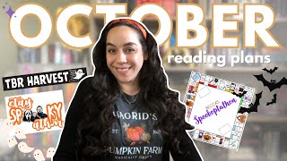 OCTOBER TBR  Spookoplathon Stay Spookyathon TBR Harvest amp more 🪦👻🎃 [upl. by Jervis]