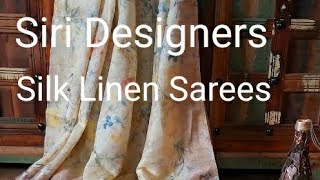 Latest Pure silk linen digital printed sarees at Siri Designers [upl. by Loomis931]