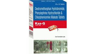 Kas Q Tablets Dextromethorphan Hydrobromide Phenylephrine Hydrochloride amp Chlorpheniramine Tablets [upl. by Wilda259]