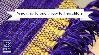 How to Hemstitch  Finishing Weaving [upl. by Ahsirtap]