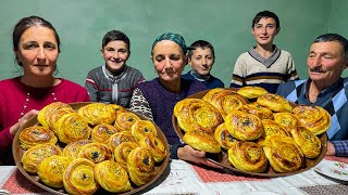 Flour Dish Of Azerbaijani Cuisine Gogal Life in the village [upl. by Trainor]