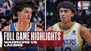 WARRIORS vs LAKERS  NBA SUMMER LEAGUE  FULL GAME HIGHLIGHTS [upl. by Sille]