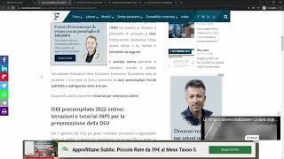 ISEE precompilato 2022 online istruzioni tutorial INPS e altre notizie di fisco e lavoro [upl. by Naujek]