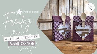 FREUTAG  Adventskränze amp Geschenkanhänger  WellnessTüte basteln  Creative Depot  Oktober 24 [upl. by Ivz]