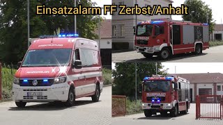 Neuer ELW1 quotVW Crafter  FF ZerbstAnhalt rückt mit ELW1  TLF3000  HLF20 aus [upl. by Enitsuj]