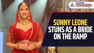 Sunny Leone Stuns as a Gorgeous Bride on the Ramp Kids Cheers Steal the Show [upl. by Evetta]