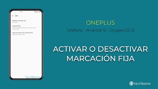 Activar o Desactivar la Marcación Fija  OnePlus Android 12  OxygenOS 12 [upl. by Lossa]