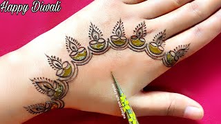 Diwali special back hand mehndi design  simple mehndi design  mehndi design  mehndi  Mehandi [upl. by Rednael]