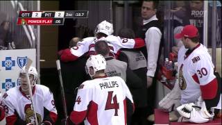 Erik Karlsson serious injury  Left Achilles Laceration  Feb 13th 2013 [upl. by Erdman]