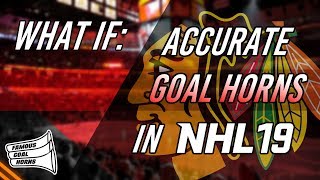 WHAT IF Accurate Chicago Blackhawks Goal Horn in NHL 19 [upl. by Burra]