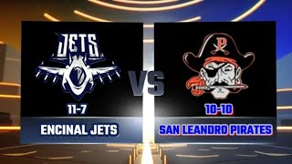 The Encinal Jets vs San Leandro Pirates In A Battle To The End League Game [upl. by Rey]