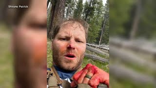 Veteran speaks out after fighting off grizzly bear while on honeymoon [upl. by Mal]