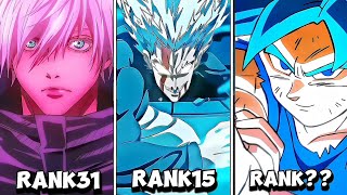 Top 40 STRONGEST Anime Characters IS IT SAITAMA [upl. by Lizabeth]