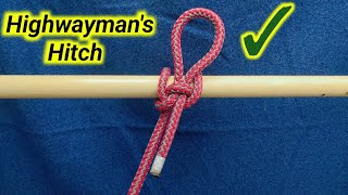 How To Tie A Highwaymans Hitch rehan7knots [upl. by Sallie]