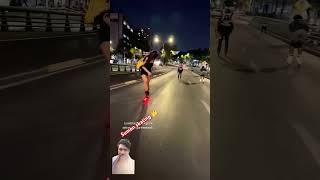 Skirting back moment 🤗 rollerskating publicreactionskating skate skatergirlreaction rshorts [upl. by Harrak]