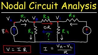 Node Voltage Method Circuit Analysis With Current Sources [upl. by Obe673]