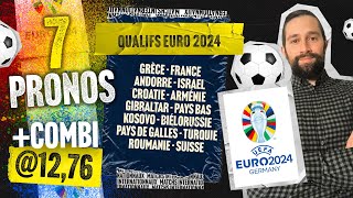 Pronostic qualification Euro 2024  France Pays Bas Croatie Suisse7 pronos [upl. by Mccahill704]