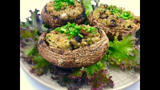 Healthy stuffed portobello mushrooms [upl. by Novhaj]