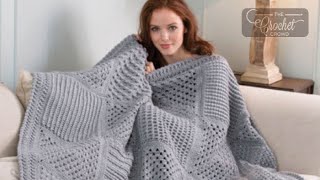 Crochet Checkerboard Sampler Blanket [upl. by Nocam]